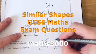 Similar Shapes GCSE Maths Exam Questions Enlargements Scale Factors [upl. by Esinahs18]