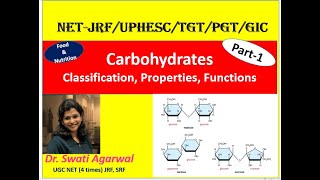 Carbohydrates Classification Properties Functions Food amp Nutrition Home Science NET JRF TGT PGT [upl. by Hiltan]