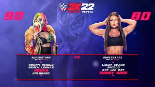 WWE 2K22 Official Roster Reveal 20 NEW Ratings Revealed [upl. by Ibbed]