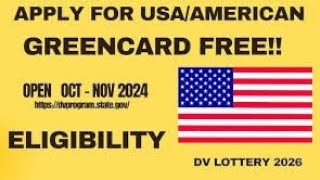 DV LOTTERY GREEN CARD 2026 HOW TO APPLY FOR GREEN CARD  TRAININGS [upl. by Dacie320]