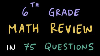 6th Grade Math Final Review 75 Questions with PDF Link in Description [upl. by Dasi]