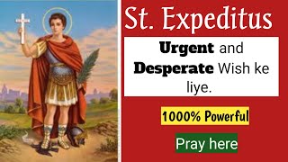 🌹Saint Expeditus Prayer 🙏🙌 Urgent and Desperate wish turant poori hogi⛪🙏 VERY VERY POWERFUL 🌹🌹🌹 [upl. by Ynatirb]