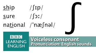 English Pronunciation 👄 Voiceless Consonant  ʃ  ship’ ‘sure’ amp national [upl. by Porush]