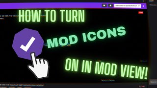 How to turn on your Twitch Mod Icons and Pause Chat Tutorial [upl. by Abisia]