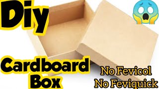 Diy Cardboard boxHomemade cardboard boxHow to make cardboard box at homeCardboard box making [upl. by Airyt]