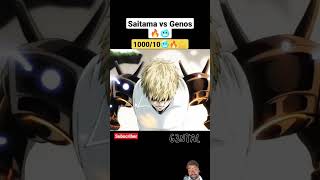 Saitama vs genos fight Saitama onepunchman animeedit [upl. by Gillian]