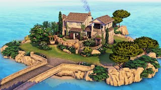 Private Island Italian Home  The Sims 4 Speed Build [upl. by Ennaeilsel498]