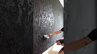 double black 🖤 bellovenetian venetianplaster plasterer plastering artist art satisfying diy [upl. by Enamrahc]