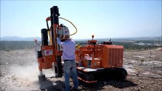 PAUSELLI Pile driver machine model 900 with drilling hammer in Izmir Turkey [upl. by Nilyram642]