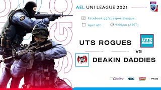 AEL Uni Week 4  CSGO  UTS Rogues vs Deakin Daddies [upl. by Eissel]