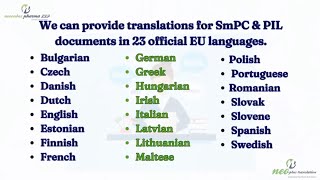 Pharmaceutical Translation Services SMPC PIL and Labeling [upl. by Annairdua]