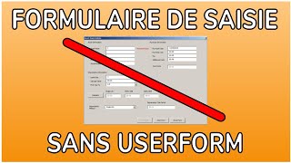 CRÉER UN FORMULAIRE DE SAISIE SANS USERFORM  DOCTEUR EXCEL [upl. by Darwin]