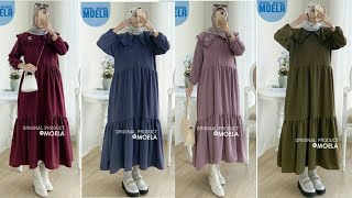 Model Baju GAMIS MIDI POLOS TERBARU 2025 MARISA Simple Elegan [upl. by Wrigley]