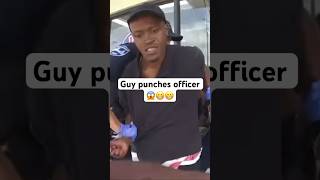 Guy punches police officer in the face 😬😱 policeactivity shorts bodybcam [upl. by Hpesoj]