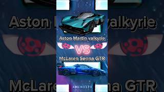 Aston Martin Valkyrie 💚 VS McLaren Senna GTR 💙 car automobile shorts vs [upl. by Seto]