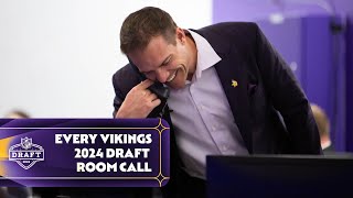 Every Minnesota Vikings 2024 Draft Room Call [upl. by Otineb]