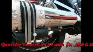 Sportster 1200 C Harley Davidson Jekill amp Hyde exhaust [upl. by Keating]