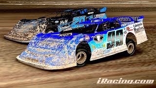 iRacing Dirt Super Late Models at Volusia [upl. by Acinorej]