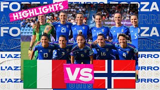 Highlights ItaliaNorvegia 11  Femminile  Qualificazioni Women’s EURO 2025 [upl. by Moffat279]