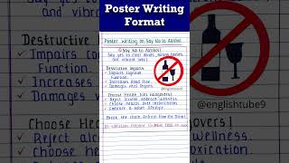 Poster writing  How to write poster making format poster shortsfeed shorts [upl. by Ahsekal121]