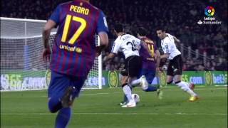 Resumen de FC Barcelona vs Valencia CF 51 20112012 [upl. by Leid832]