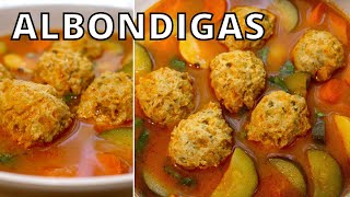 How To Make THE BEST ALBONDIGAS De Pollo En Caldo Mexican Meatball Soup [upl. by Fitting]