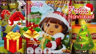 Juguetes de Navidad de Dora la Exploradora Colores y Stickers de Dora [upl. by Aryek50]