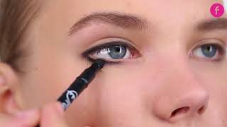 Classic Smokey Eyes 2 minutes  Applying smokey eye makeup with the pencil eyeliner [upl. by Ames]