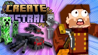 Ashs Adventures in the Mines  Create Astral Ep 3  Modded Minecraft 4Player Gameplay [upl. by Ibob]