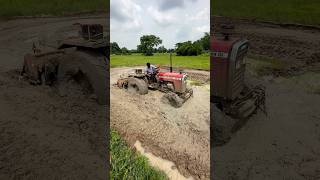 Massey ferguson tractor stuck in mud shorts trending tractor [upl. by Amalberga]