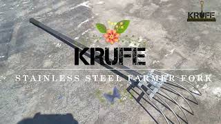 KRUFE® 202 Grade Stainless Steel Farmer Fork  Garden RAKE TONGALI [upl. by Jeanne931]