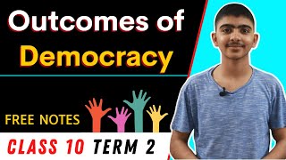 OUTCOMES OF DEMOCRACY  CLASS 10 SST TERM 2  ONE SHOT FULL CHAPTER 💥👍  CIVICS  Learn with Madhu [upl. by Kessiah]