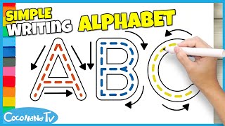 Easy Writing ABC Alphabet Uppercase for Kids by CoconanaTV [upl. by Arihas]