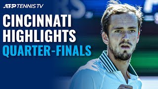 Tsitsipas vs AugerAliassime Medvedev Zverev Eye Semis  Cincinnati 2021 QuarterFinals Highlights [upl. by Eeneg]