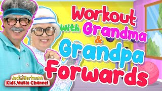 Workout With GRANDMA and GRANDPA  Skip Counting Forward Song for Kids  Jack Hartmann [upl. by Atiekahs]