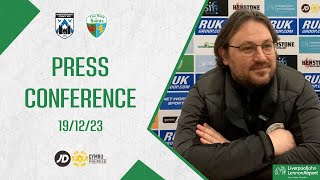 PRESS CONFERENCE  Craig Harrison  Haverfordwest County  191223 [upl. by Undis692]