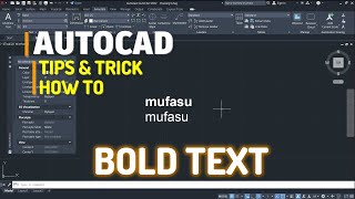 AutoCAD How To Bold Text Tutorial [upl. by Lombard]