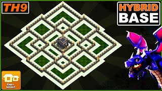 New BEST TH9 Base 2023 with COPY LINK  Town Hall 9 Hybrid Base Design  Clash of Clans [upl. by Damien]