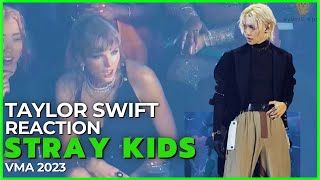 Taylor Swift Reaction STRAY KIDS SClass VMA 2023  Speech for Stay [upl. by Adnimra463]