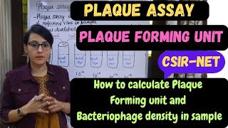 Plaque Assay  Plaque Forming Unit  PFU  Calculation of PFU  MICROBIOLOGY CSIRNET [upl. by Schmeltzer]