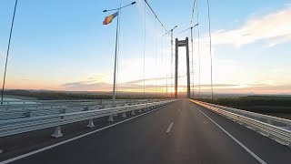 Pod Dunare Braila la Rasarit  Bridge over Danube at Sunrise [upl. by Toll730]