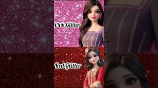 Pink Glitter 🆚 Red Glitter status video shorts fashion beautygirls trending ytshorts vira [upl. by Julis]