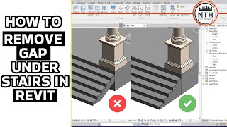 How to Remove Gap Under Stairs in Revit Tutorial [upl. by Yssac]