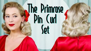 The Primrose Pin Curl Set Vintage Hairstyle [upl. by Asyl]