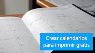 Crear calendarios para imprimir gratis [upl. by Leticia988]