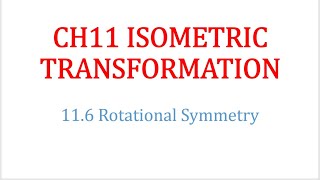 KSSM F2 CH11 ISOMETRY TRANSFORMATION  ROTATIONAL SYMMETRY [upl. by Kurzawa]