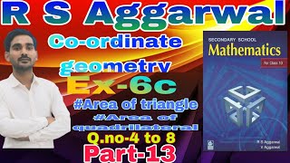 Rs aggarwal cbse Class 10th math Coordinate geometry ex6c Qno4 to 8 maths [upl. by Fowler755]