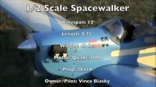 12 scale Spacewalker at Detroit Aero Modelers Field [upl. by Ronoc324]