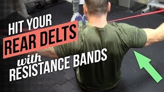 How to Hit Your Rear Delts Using Resistance Bands Best Resistance Bands Exercises for Rear Delts [upl. by Halac]