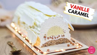 Recette de bûche de Noël vanille caramel et noix de pécan [upl. by Ayekan999]